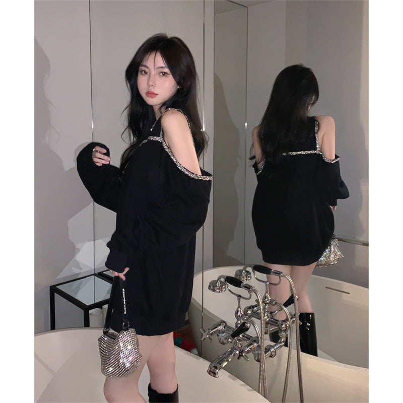 Long-sleeved Strapless Loose Tank Tops