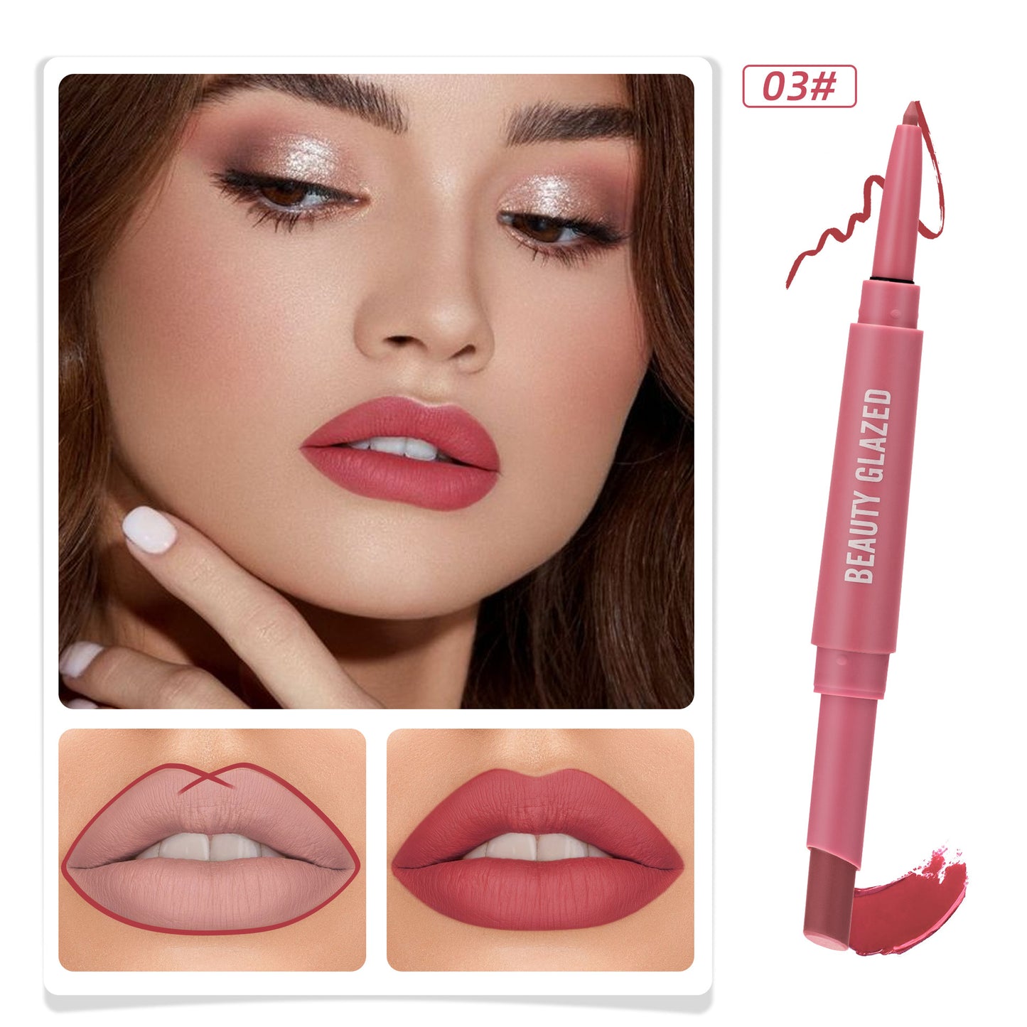 Double-headed Matte Lipstick Lip Liner