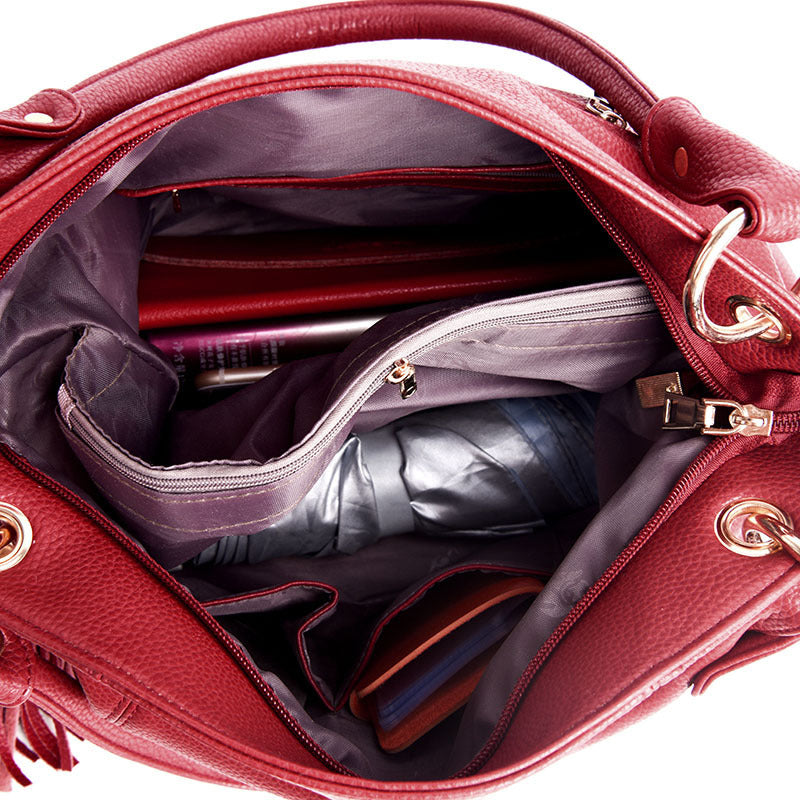Soft leather cross-body bag