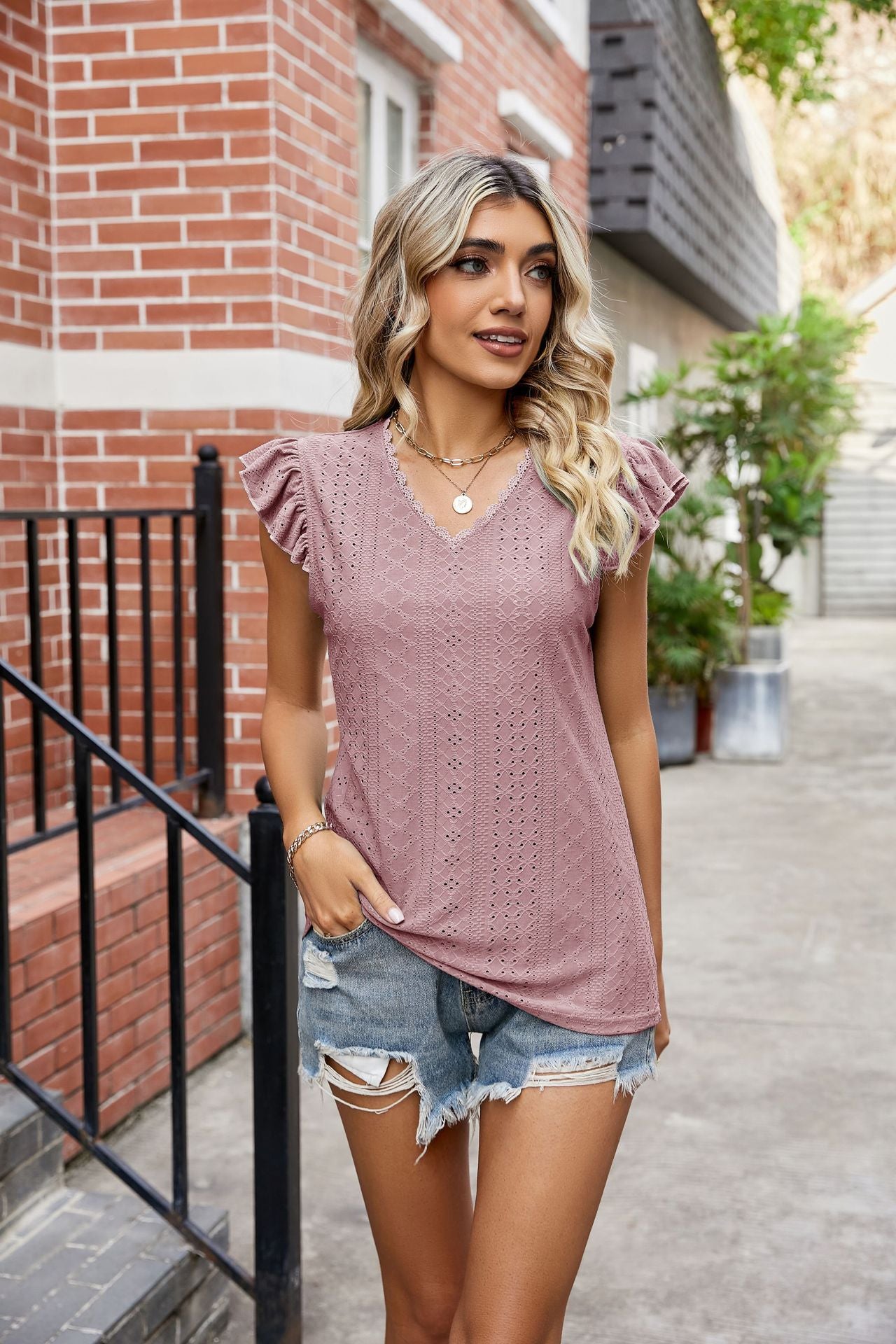 V-neck T-shirt