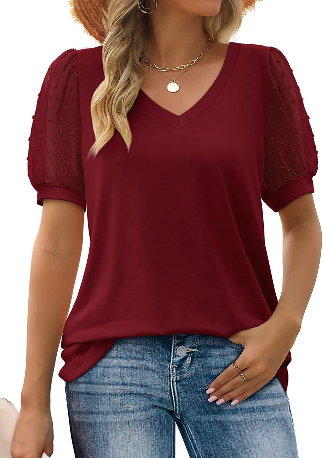 V Neck Casual T Shirts