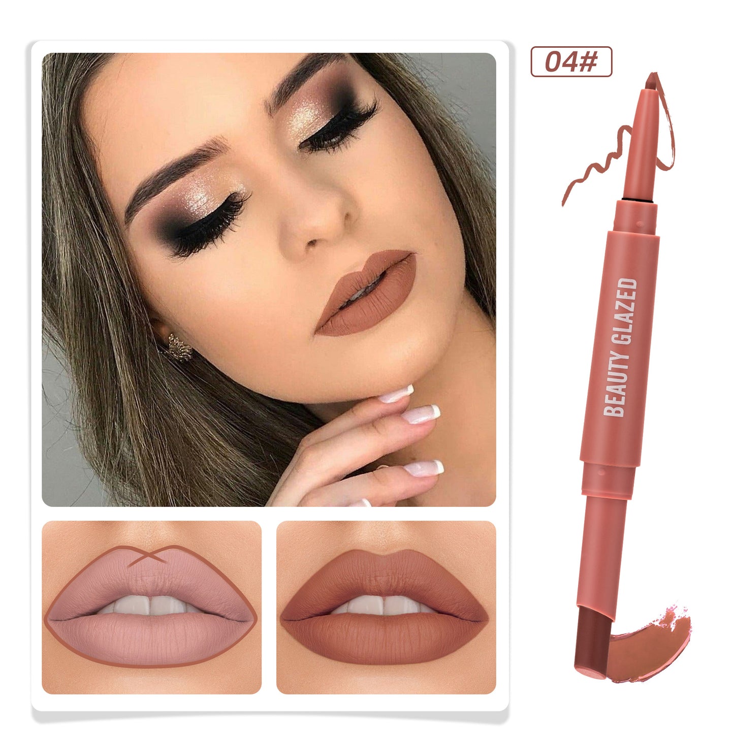 Double-headed Matte Lipstick Lip Liner