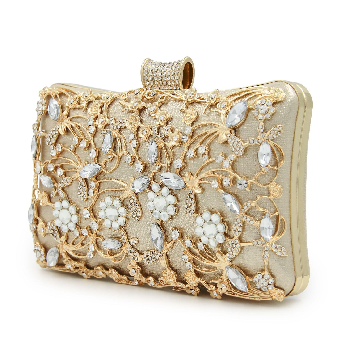 Hollow diamond cheongsam clutch bag