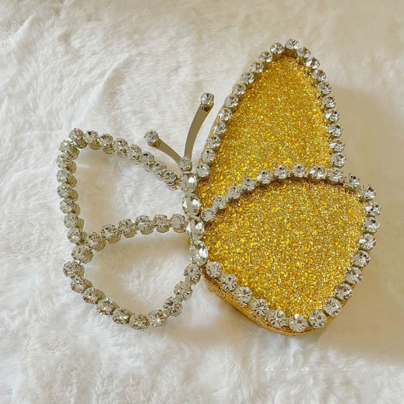 Butterfly Clutch With Diamonds Dinner Bag