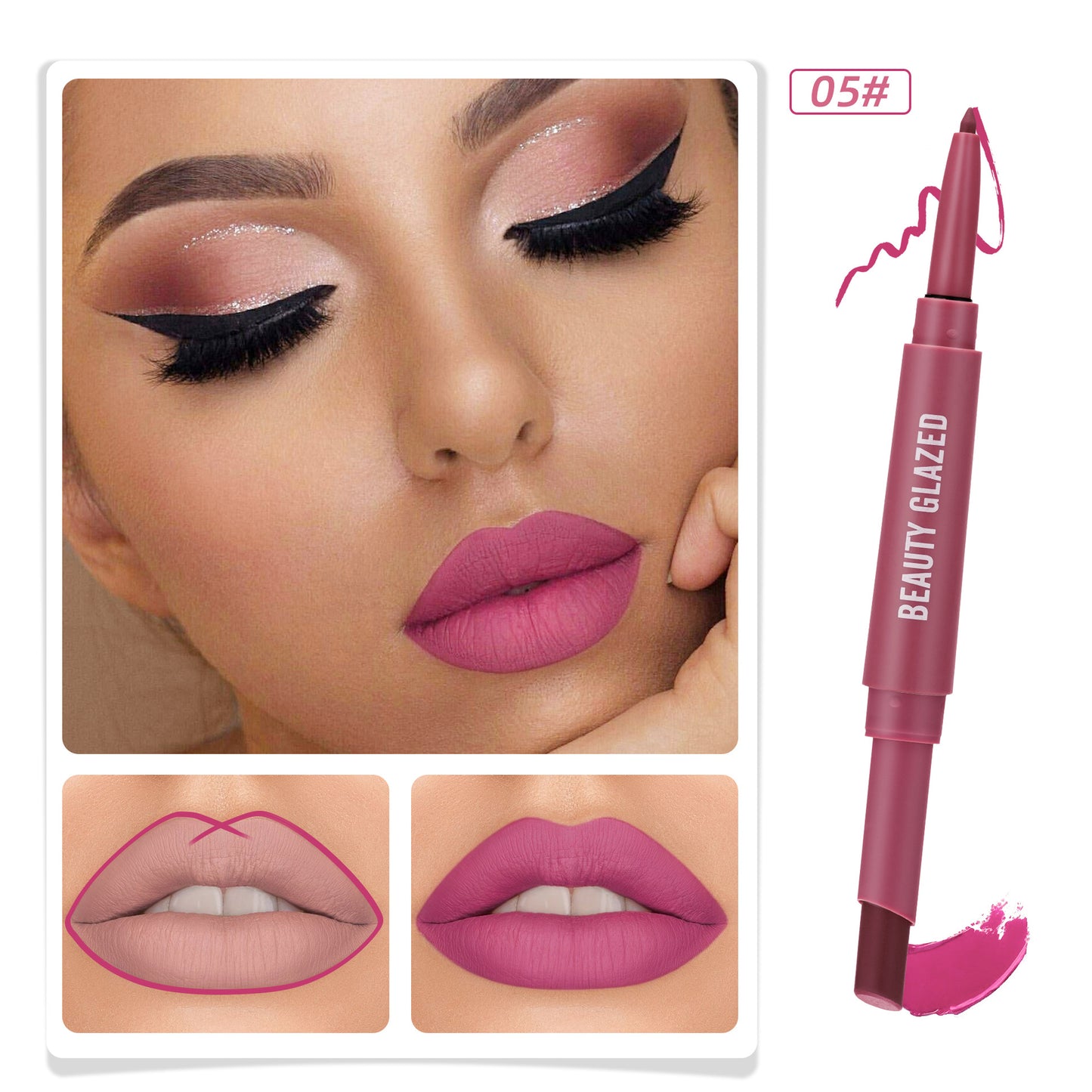 Double-headed Matte Lipstick Lip Liner