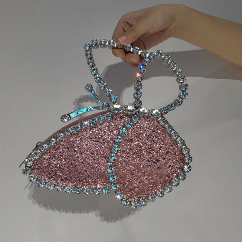Butterfly Clutch With Diamonds Dinner Bag