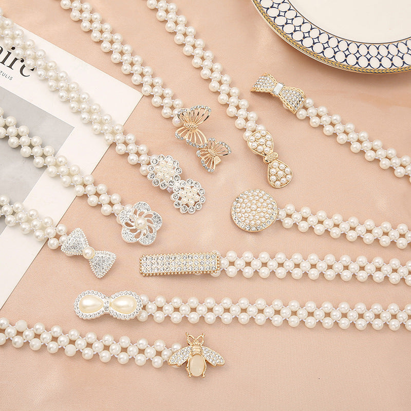 White Pearl Waist Chain Decoration