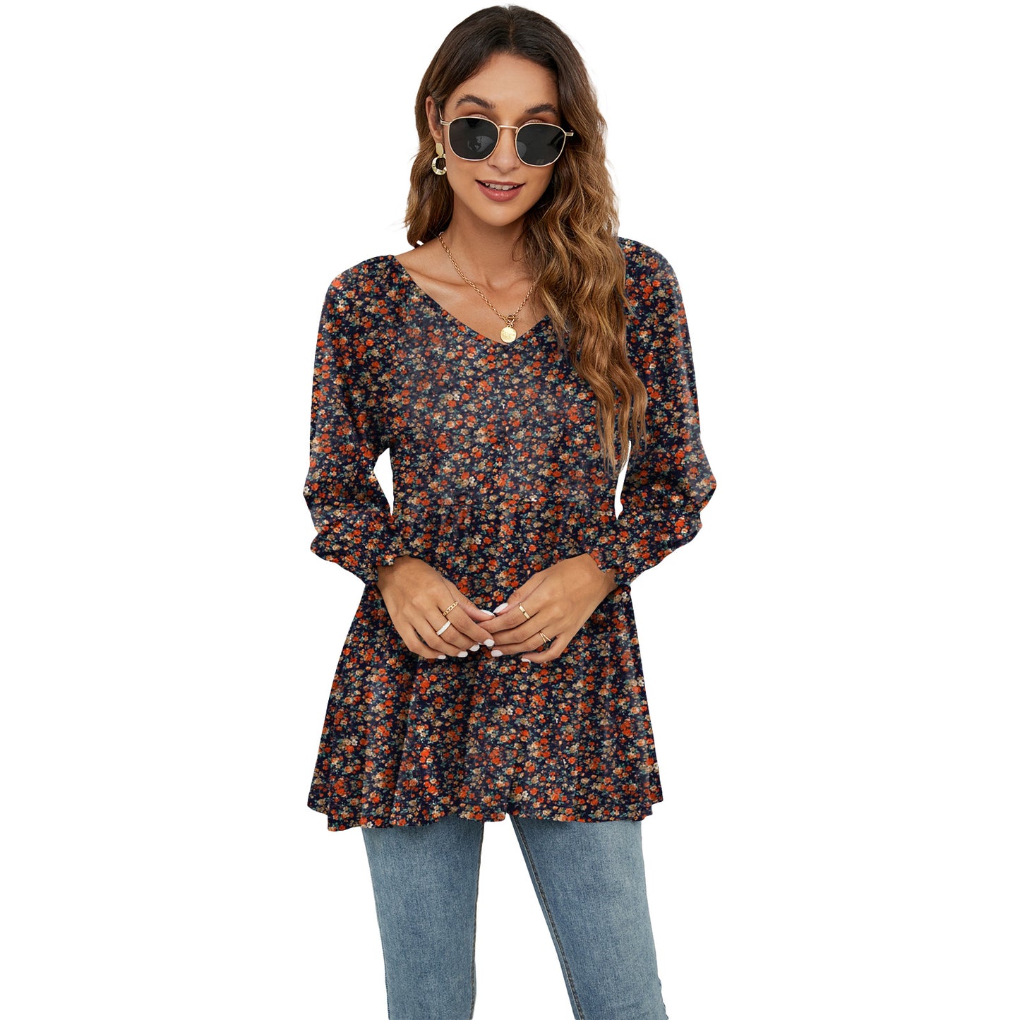 Long Puff Sleeve Tops