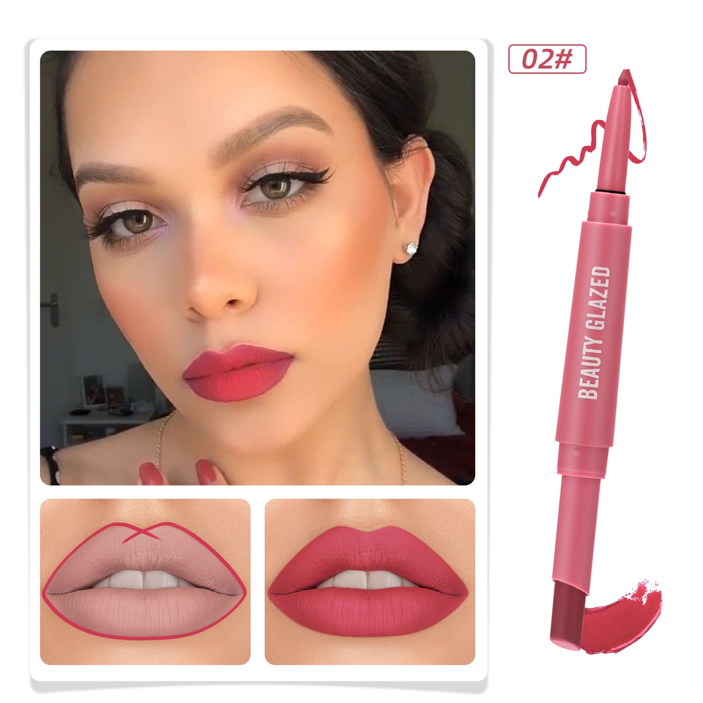 Double-headed Matte Lipstick Lip Liner