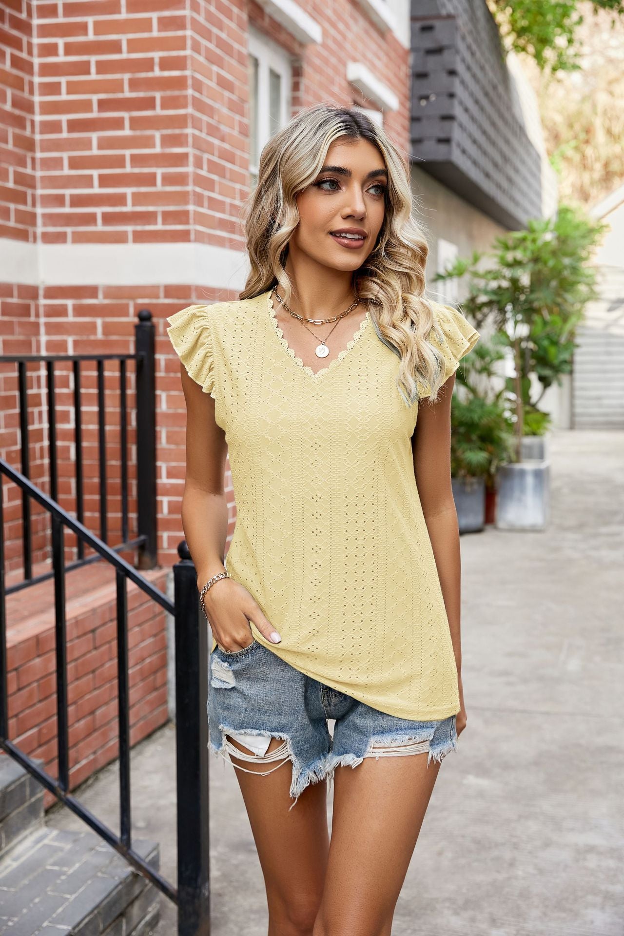 V-neck T-shirt