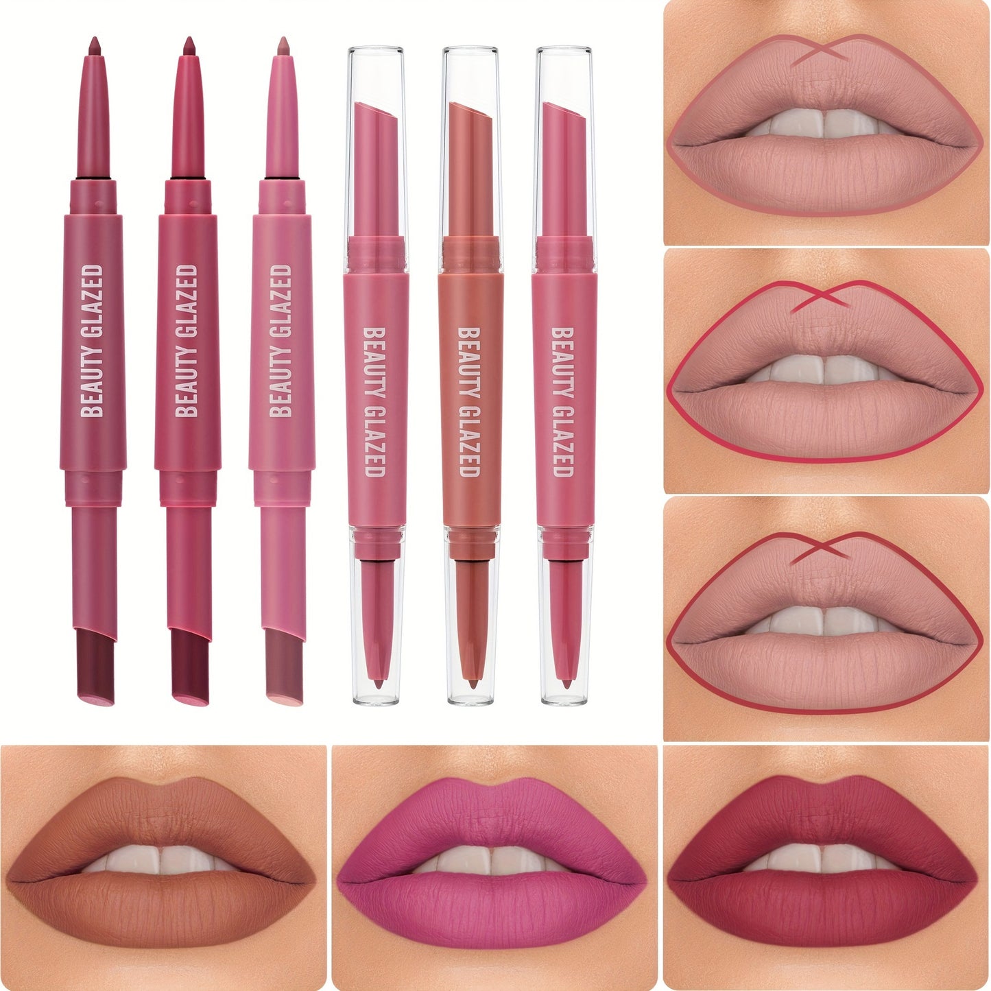 Double-headed Matte Lipstick Lip Liner