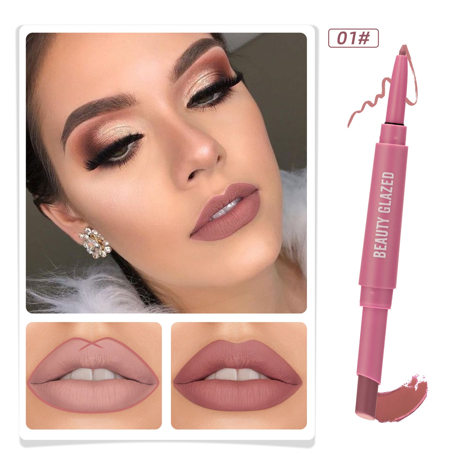 Double-headed Matte Lipstick Lip Liner
