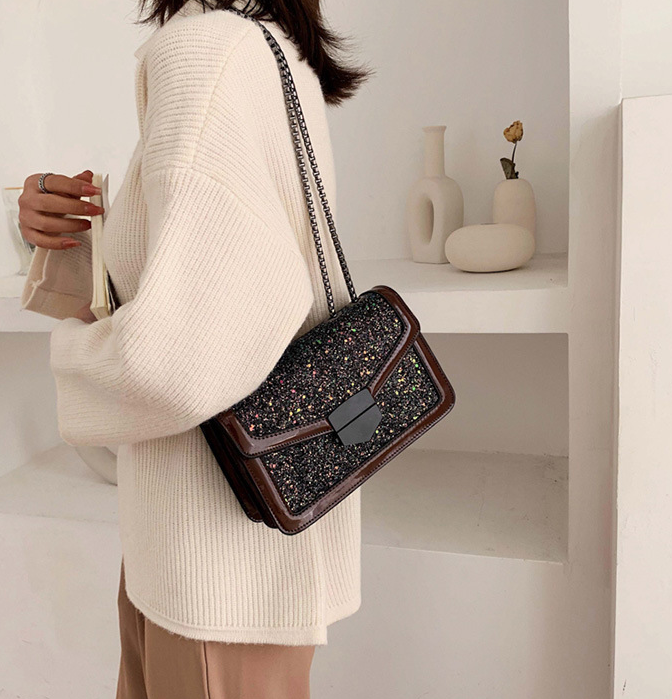 Sequin cross body bag