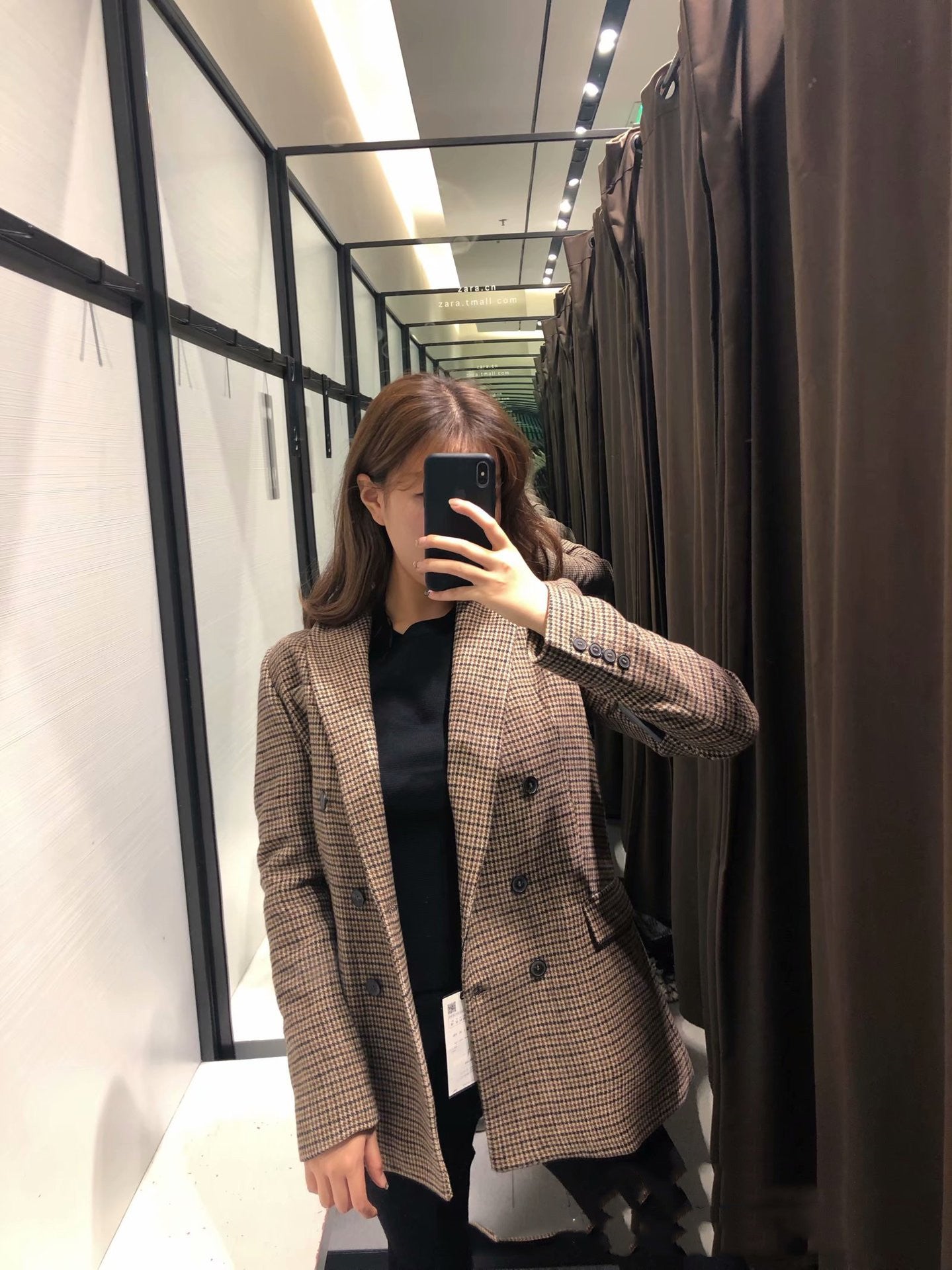 Plaid Wool Coat