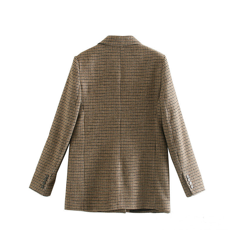 Plaid Wool Coat
