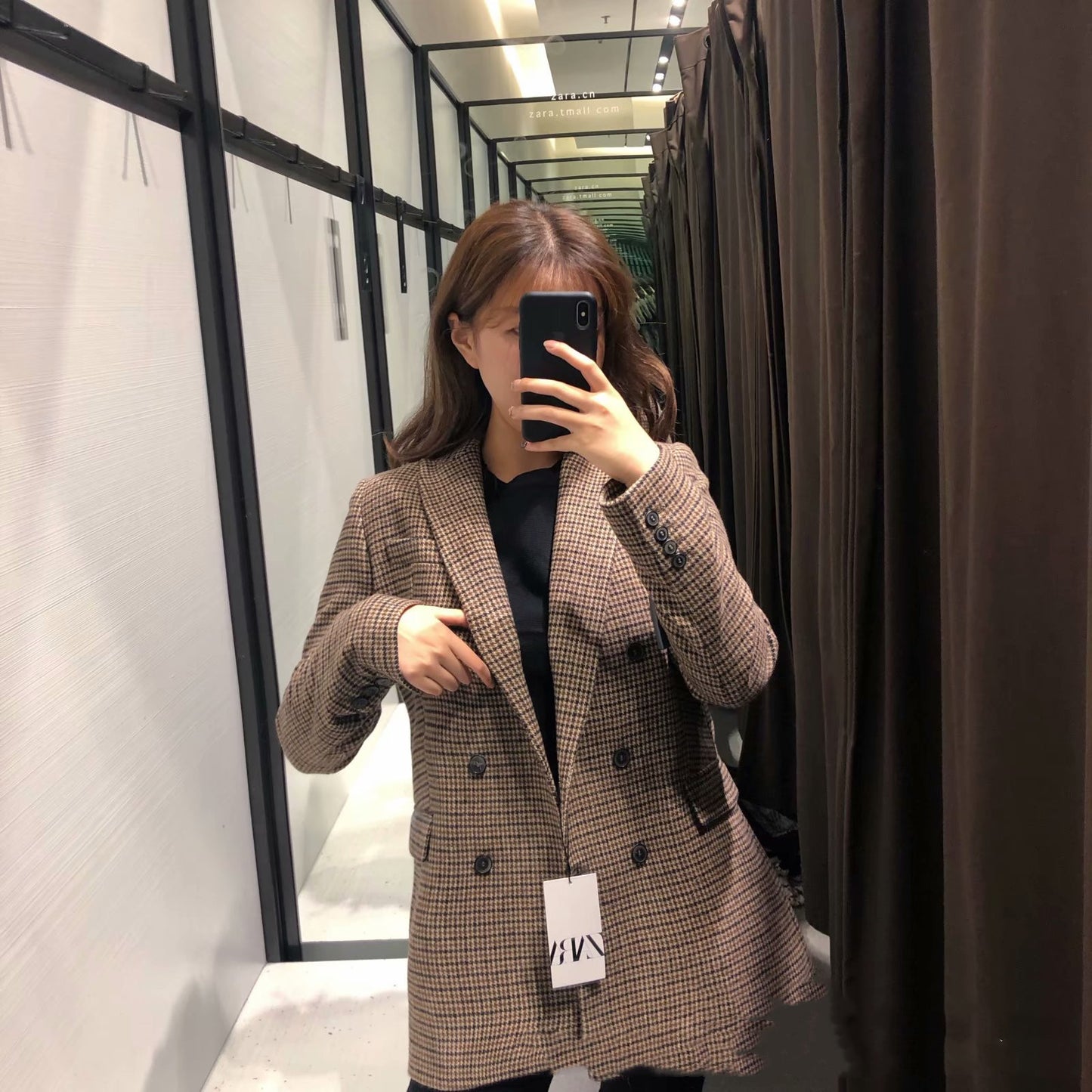 Plaid Wool Coat