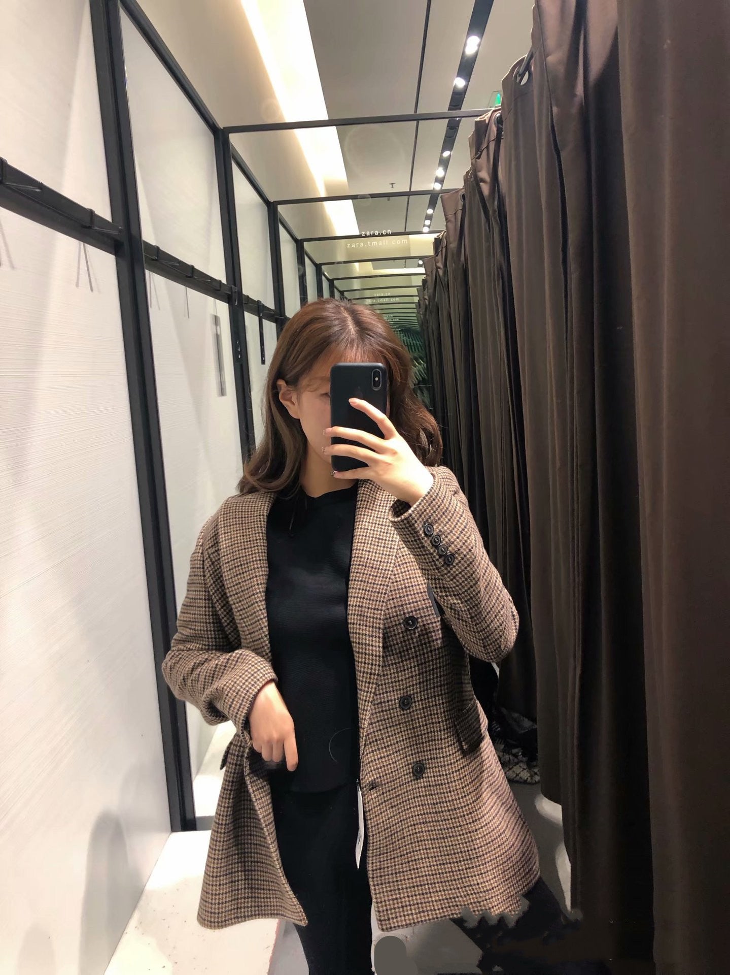 Plaid Wool Coat
