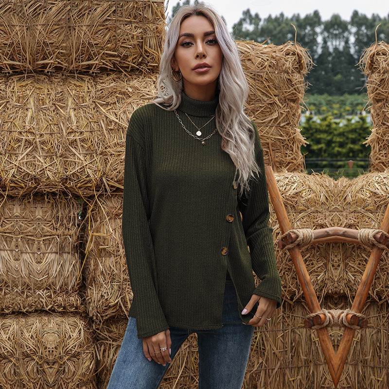 Turtleneck bottoming shirt
