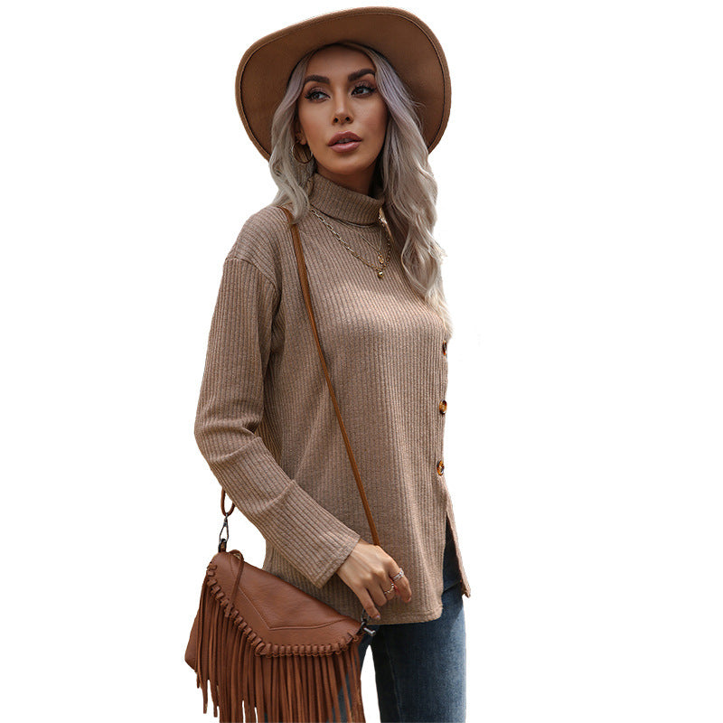 Turtleneck bottoming shirt