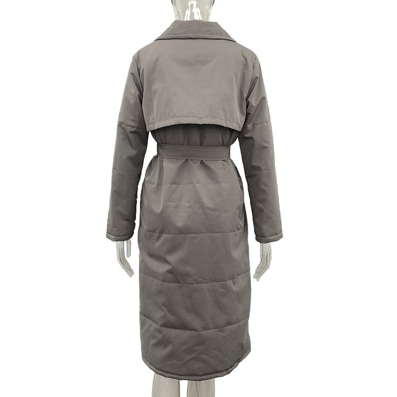 Long Down Collar Parkas Women Coat