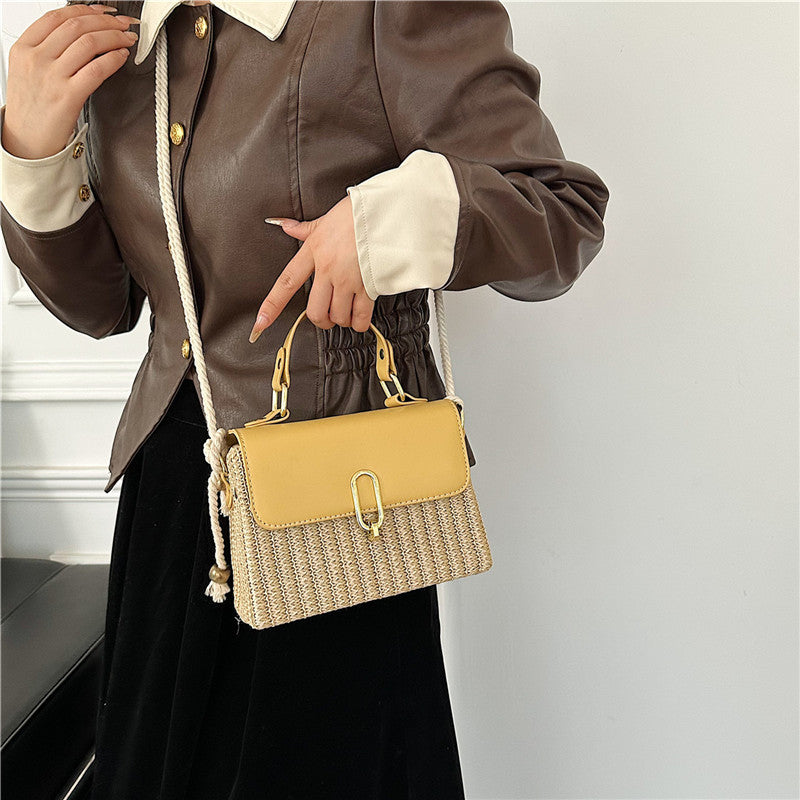 Western Style One-shoulder Versatile Woven Bag