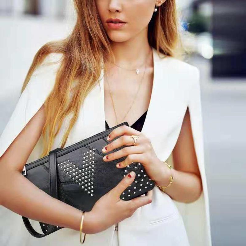 All-match lambskin bag ladies clutch