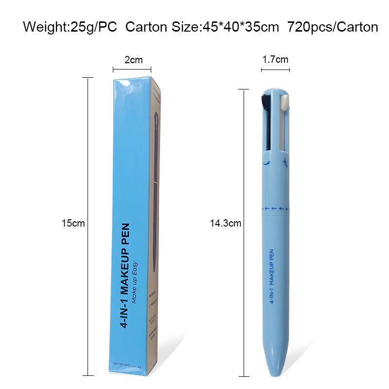 Four-in-one Cosmetic Brush Four-color Lip Liner