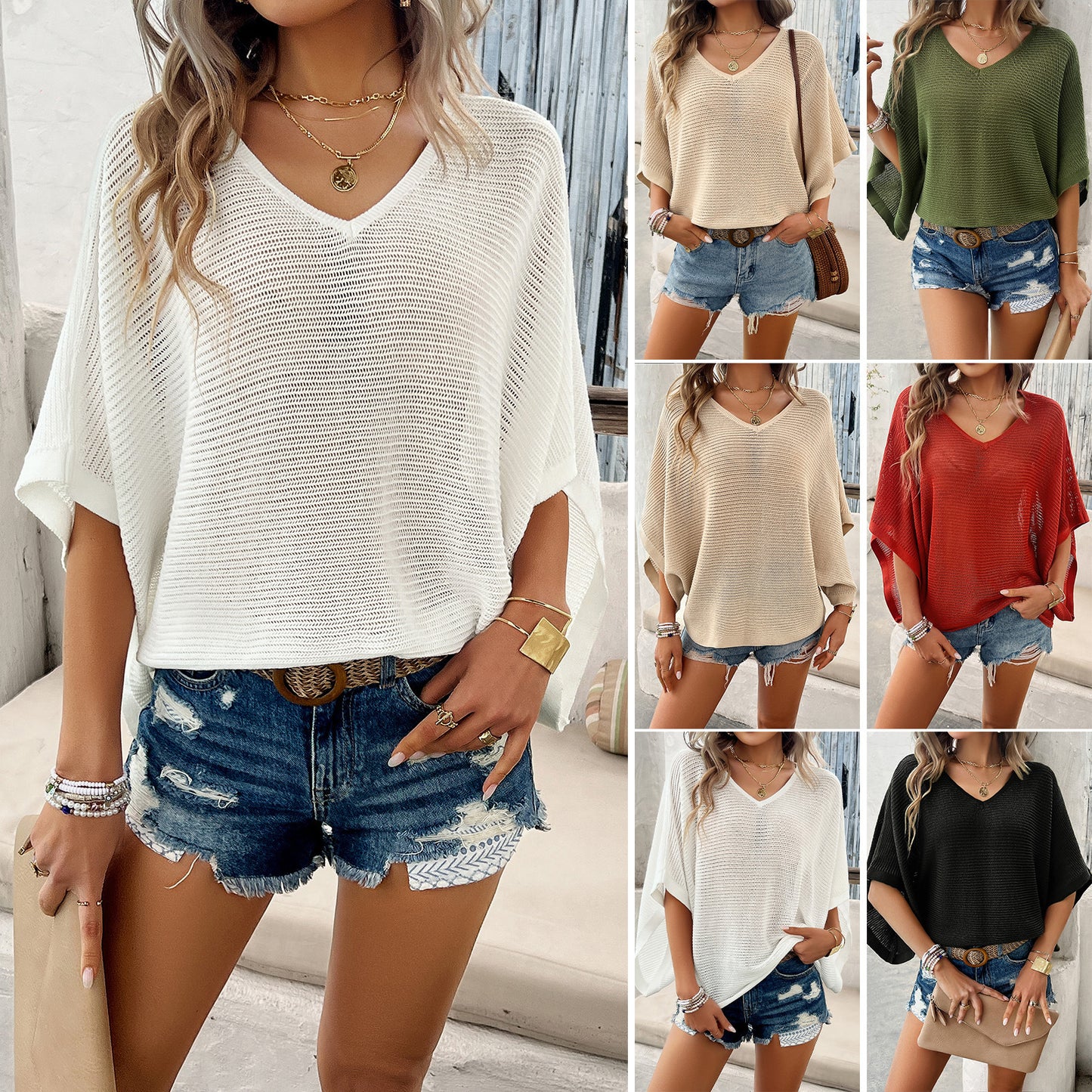 V-neck Short-sleeved T-shirt