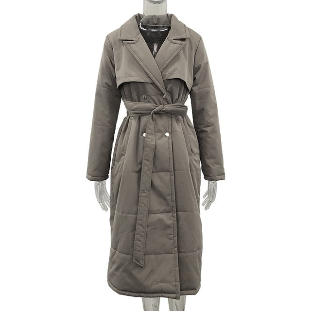 Long Down Collar Parkas Women Coat