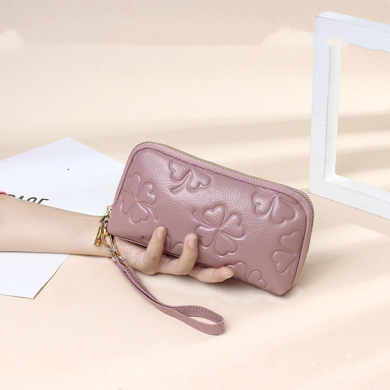 Head Layer Cowhide Clutch Bag