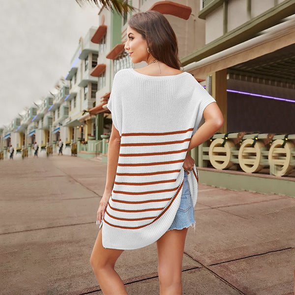 V-neck  Loose  Top